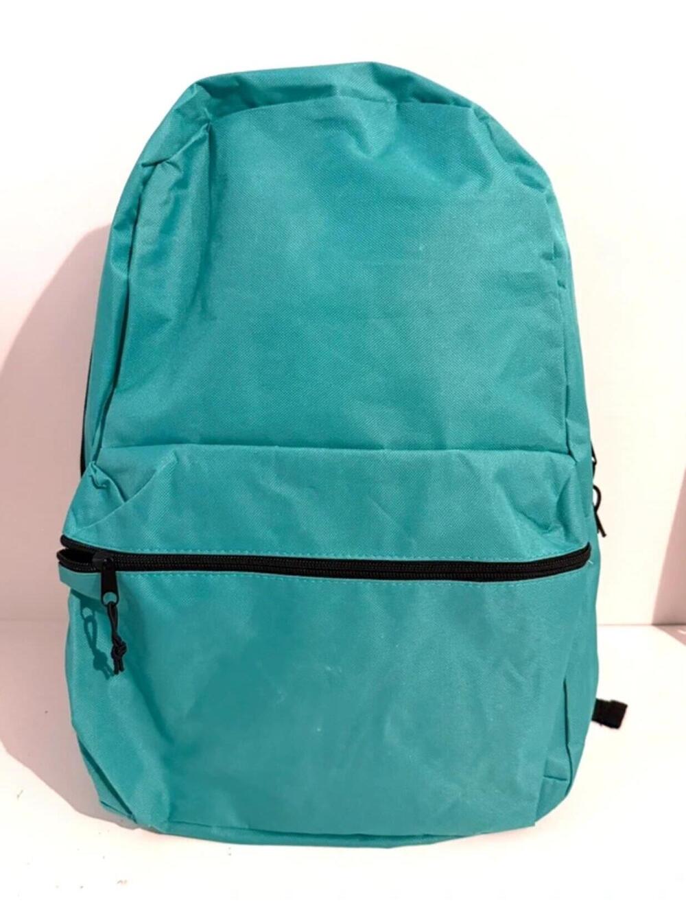 NWT Moda West 17" Backpack Turquoise & Black W/Padded Straps & Zipper Pouch